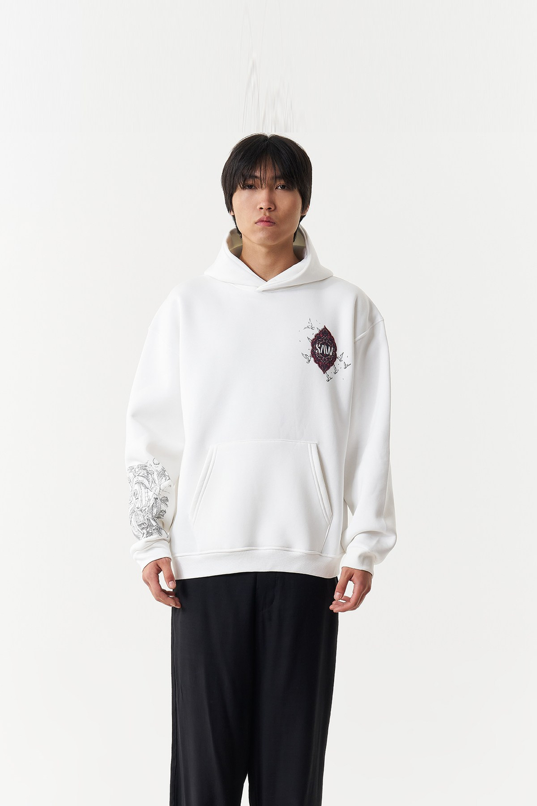 Beneath the Crescent Oversize Erkek Sweatshirt Ekru