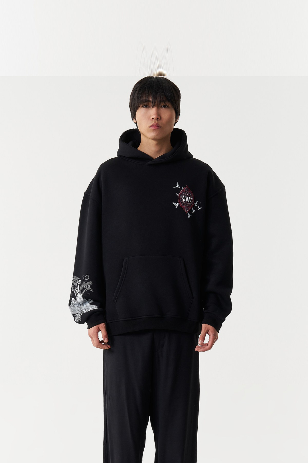 Beneath the Crescent Oversize Erkek Sweatshirt Siyah