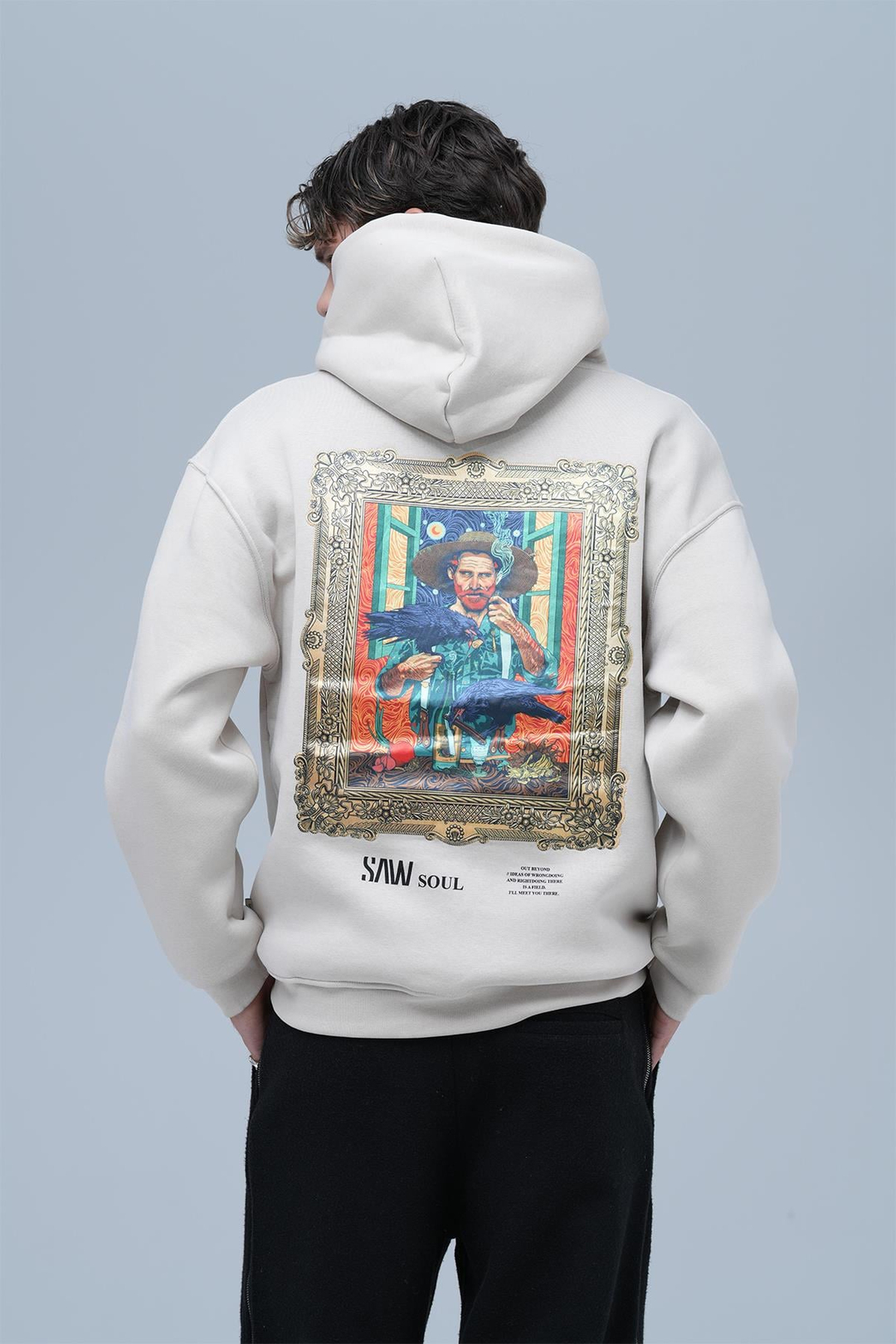 Beyond the Frame Oversize Sweatshirt Erkek Stone
