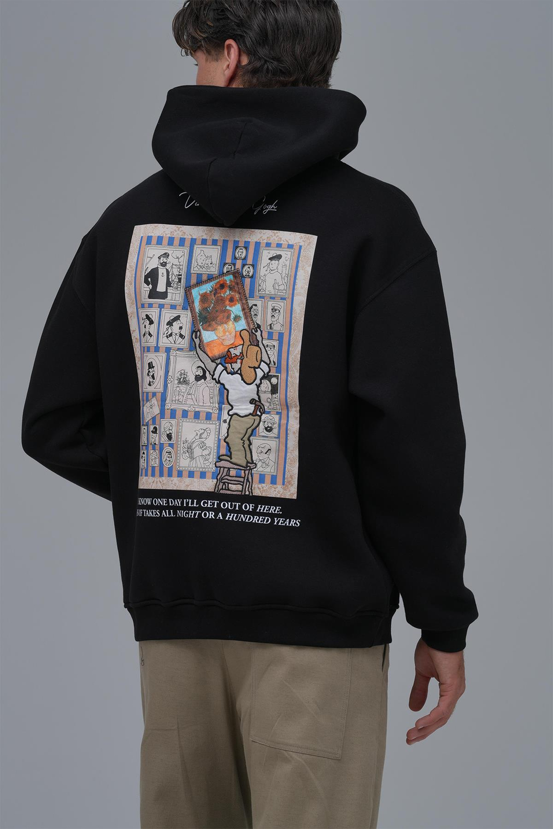 Beyond the Frames Oversize Sweatshirt Erkek Siyah