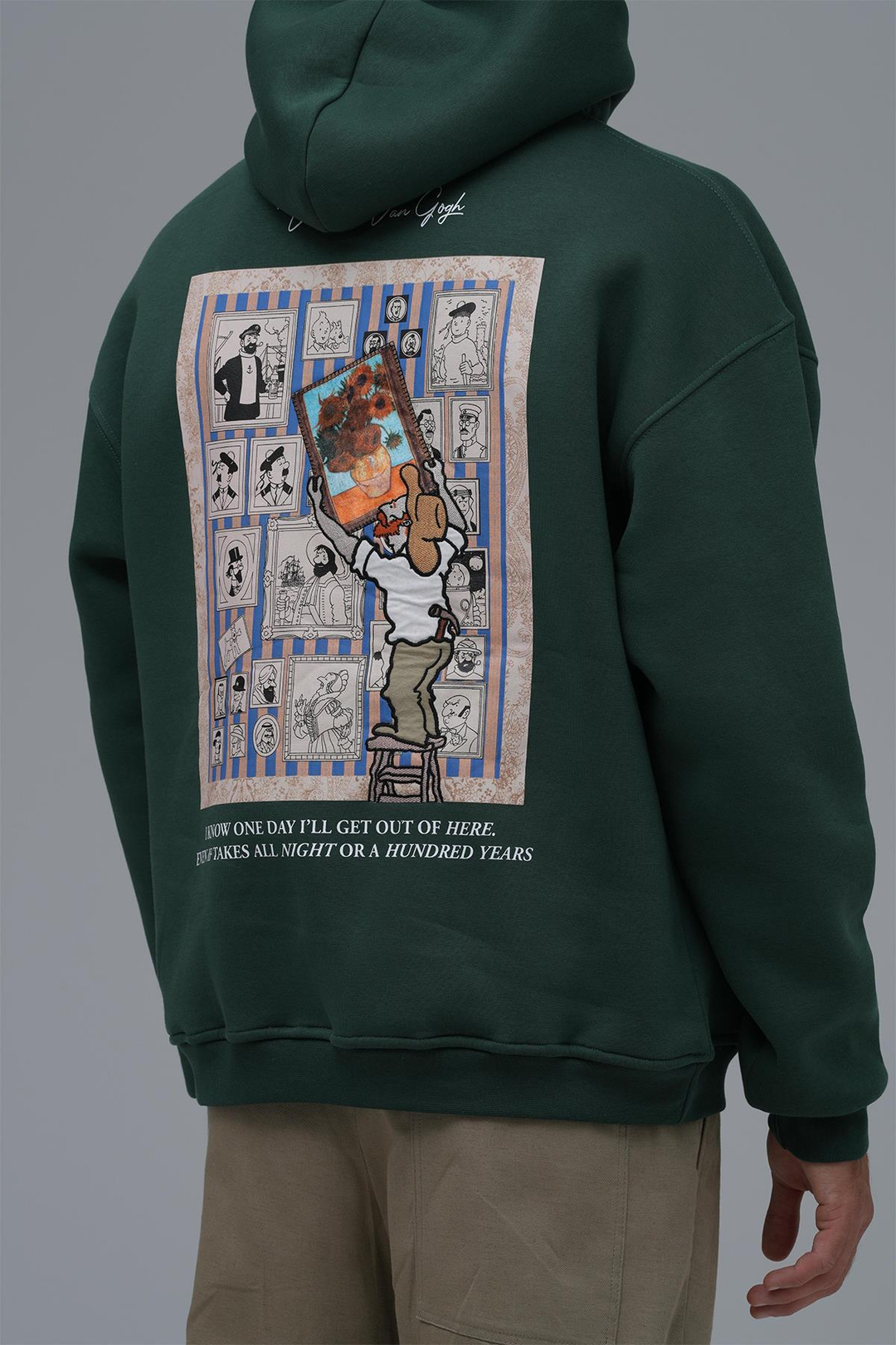 Beyond the Frames Oversize Sweatshirt Erkek Yeşil