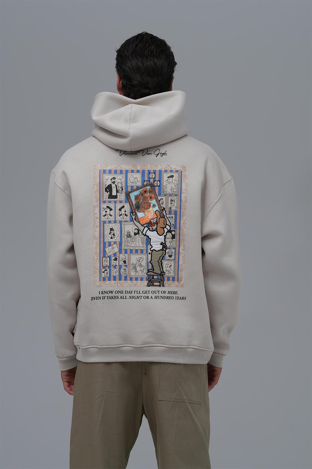 Beyond the Frames Oversize Sweatshirt Erkek Stone