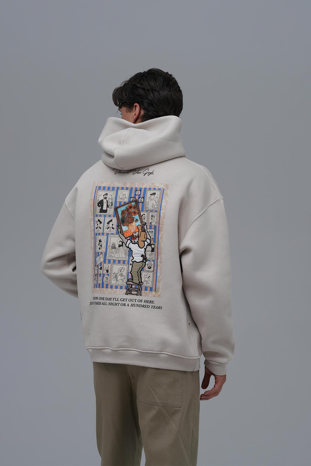 Beyond the Frames Oversize Sweatshirt Erkek Stone