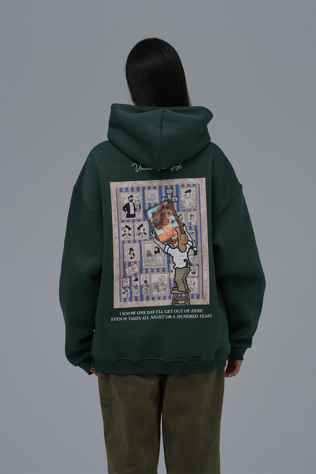 Beyond the Frames Oversize Sweatshirt Kadın Yeşil