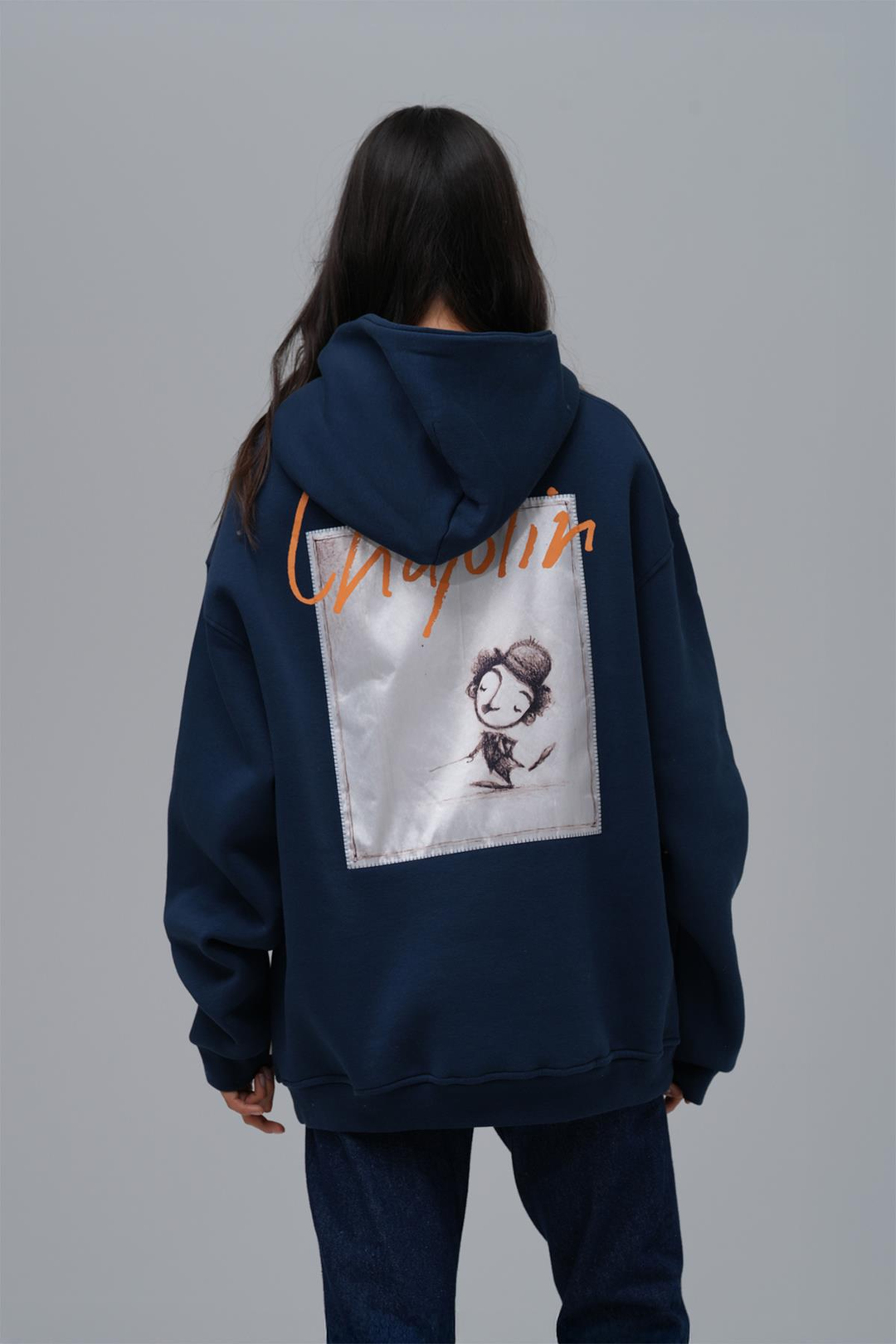 Chaplin Oversize Sweatshirt Kadın İndigo