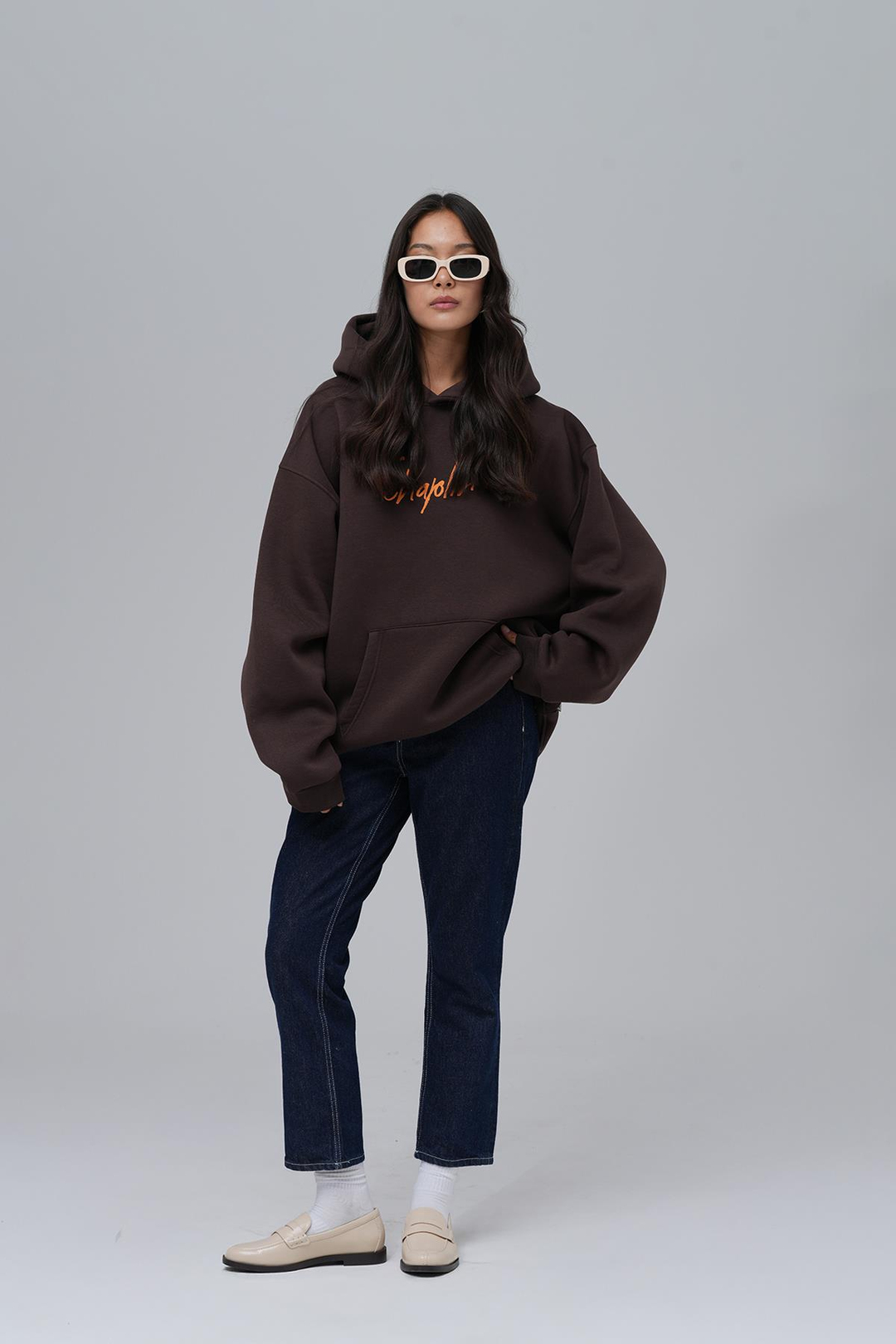 Chaplin Oversize Sweatshirt Kadın Kahverengi