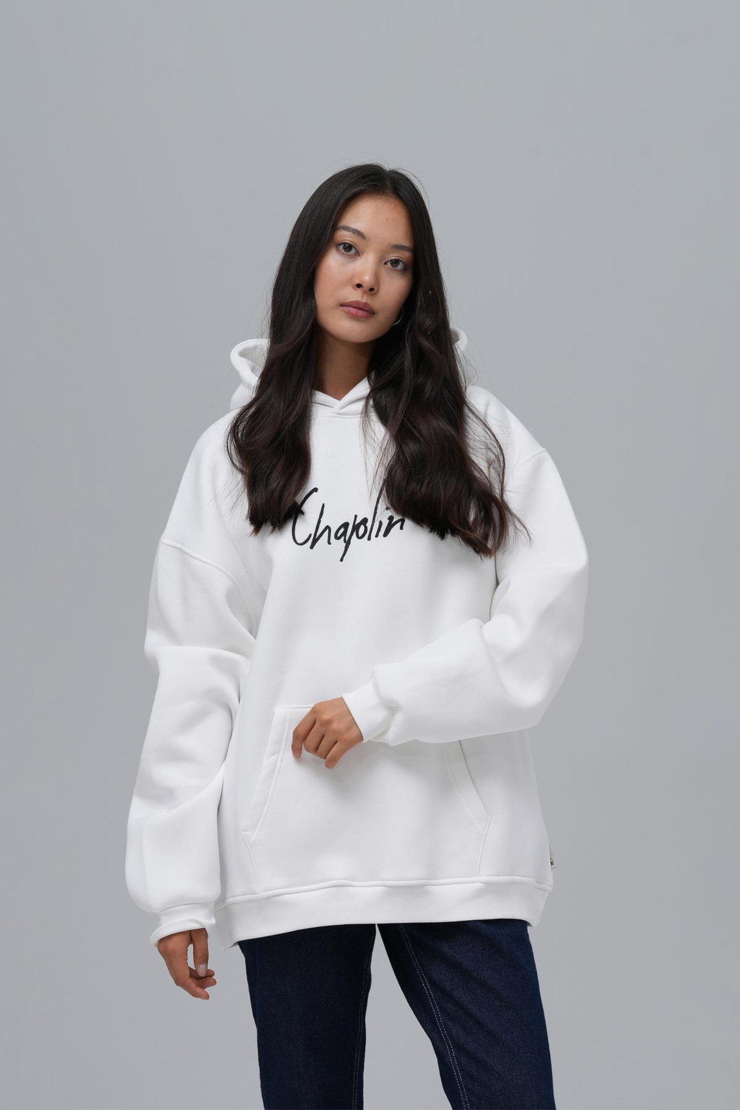 Chaplin Oversize Sweatshirt Kadın Taş