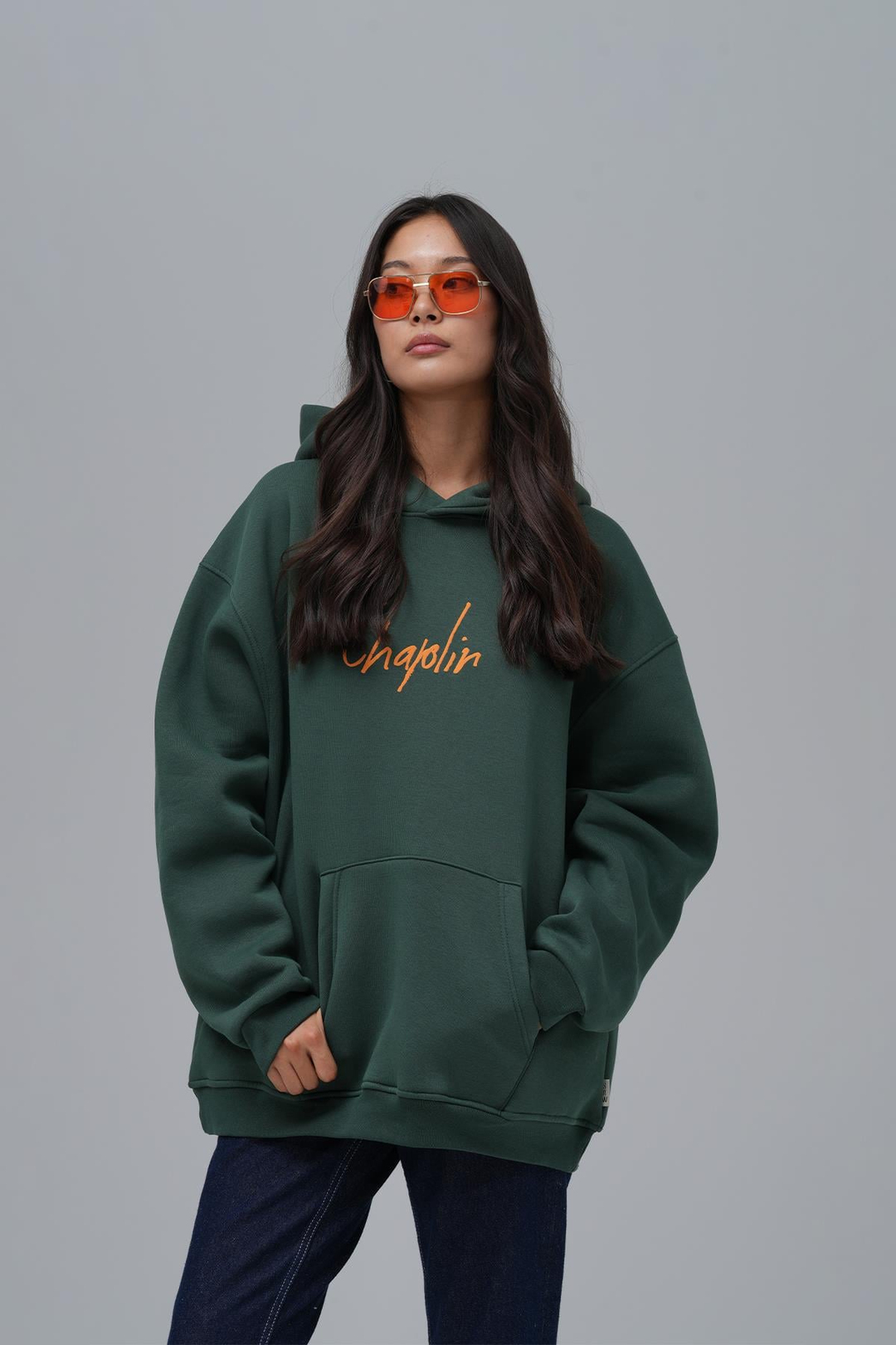 Chaplin Oversize Sweatshirt Kadın Yeşil