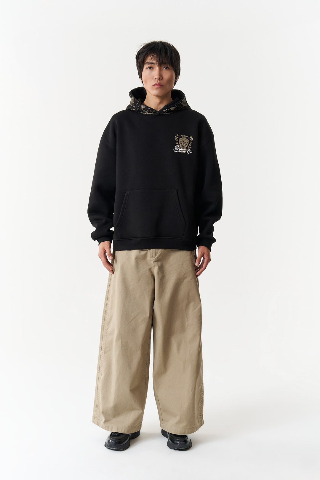 Courtyard Tales Oversize Erkek Sweatshirt Siyah
