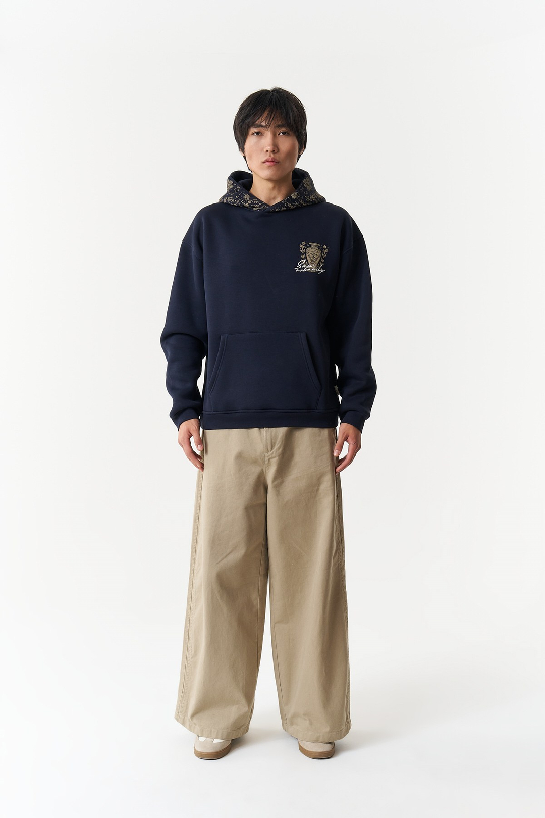 Courtyard Tales Oversize Erkek Sweatshirt Lacivert