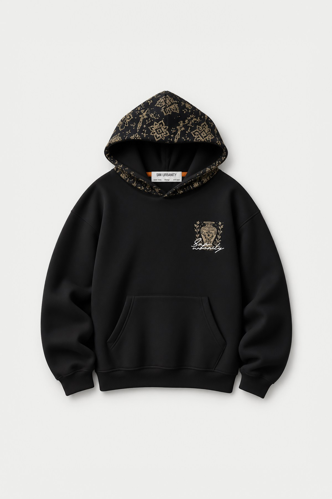 Courtyard Tales Oversize Erkek Sweatshirt Siyah