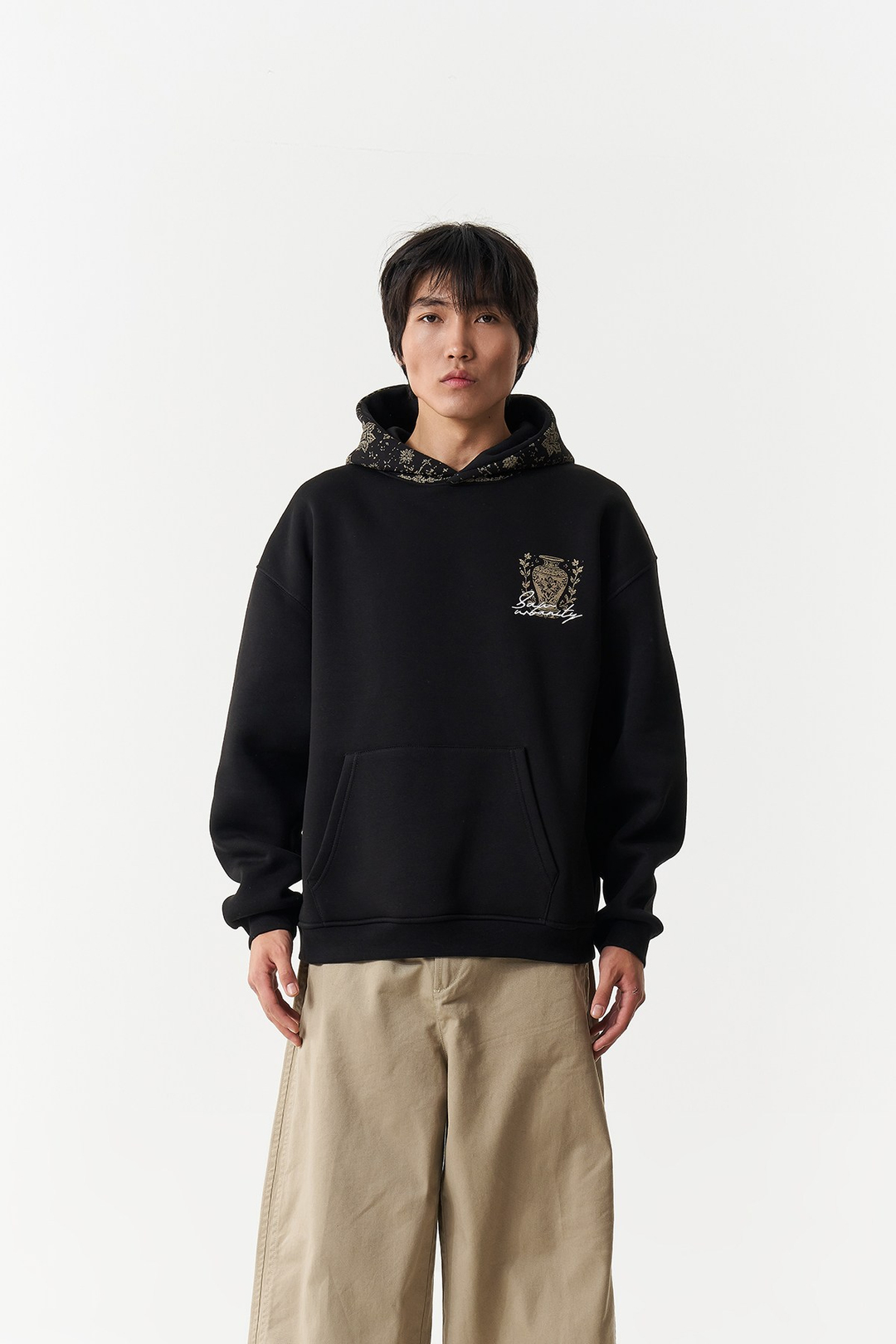 Courtyard Tales Oversize Erkek Sweatshirt Siyah