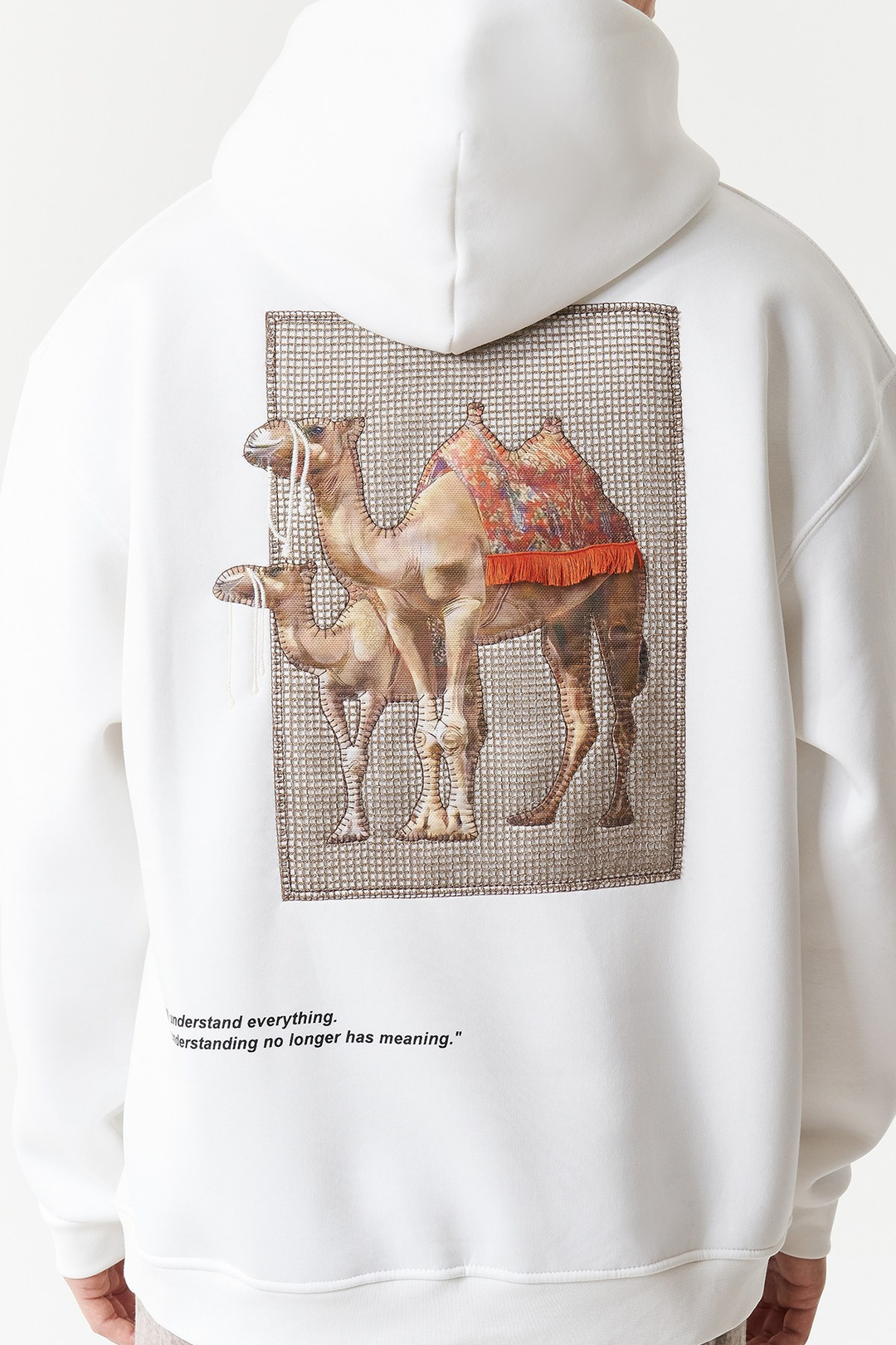 Desert Echo Oversize Erkek Sweatshirt Ekru