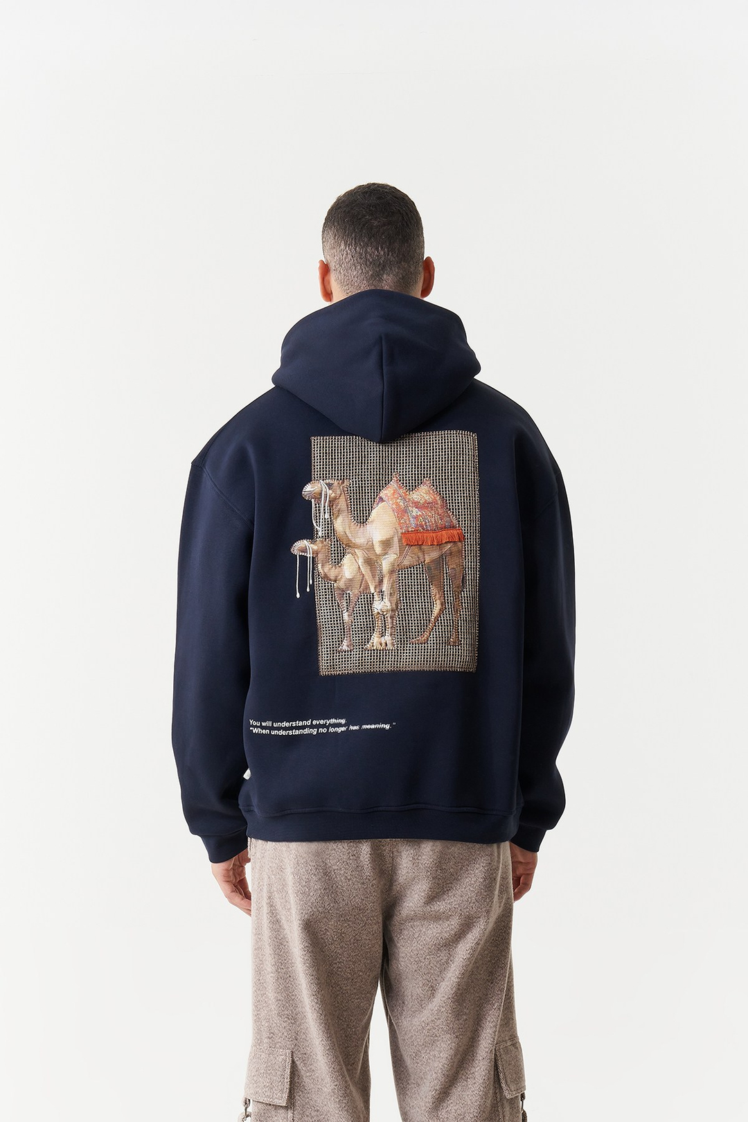 Desert Echo Oversize Erkek Sweatshirt Lacivert