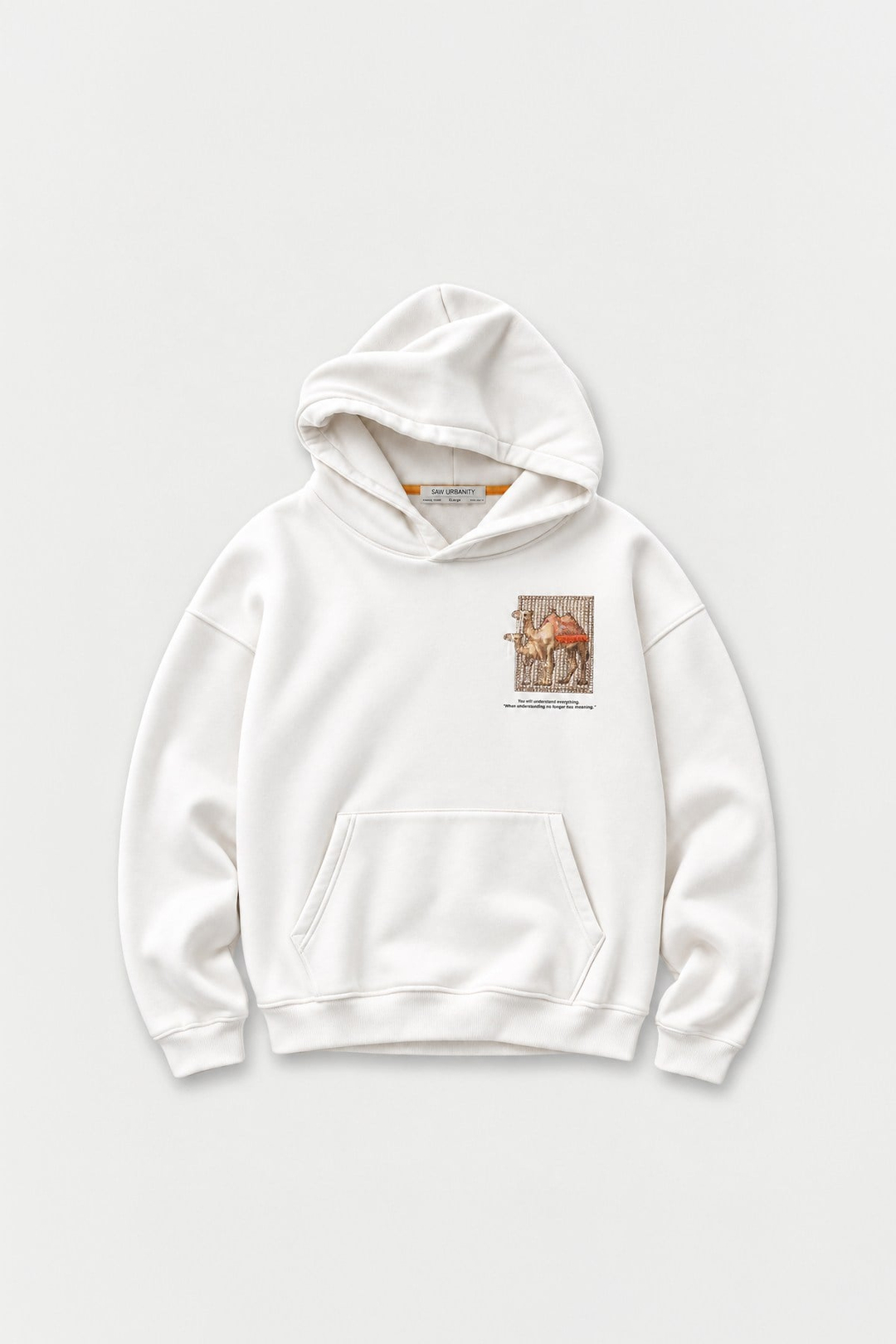 Desert Echo Oversize Erkek Sweatshirt Ekru