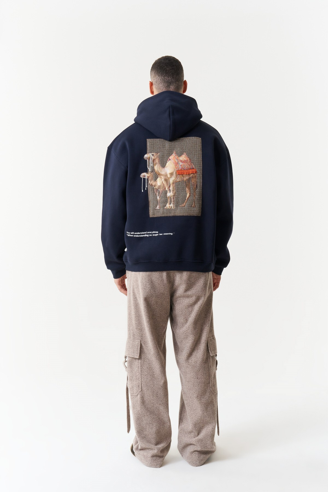 Desert Echo Oversize Erkek Sweatshirt Lacivert