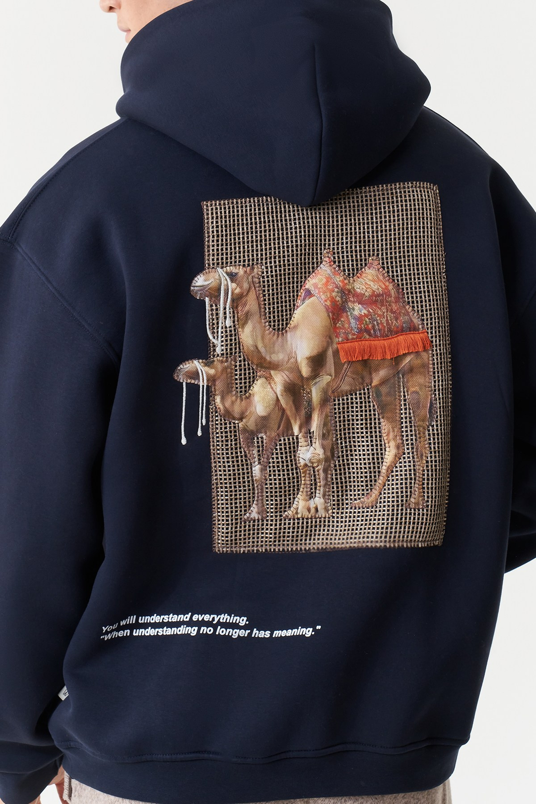 Desert Echo Oversize Erkek Sweatshirt Lacivert
