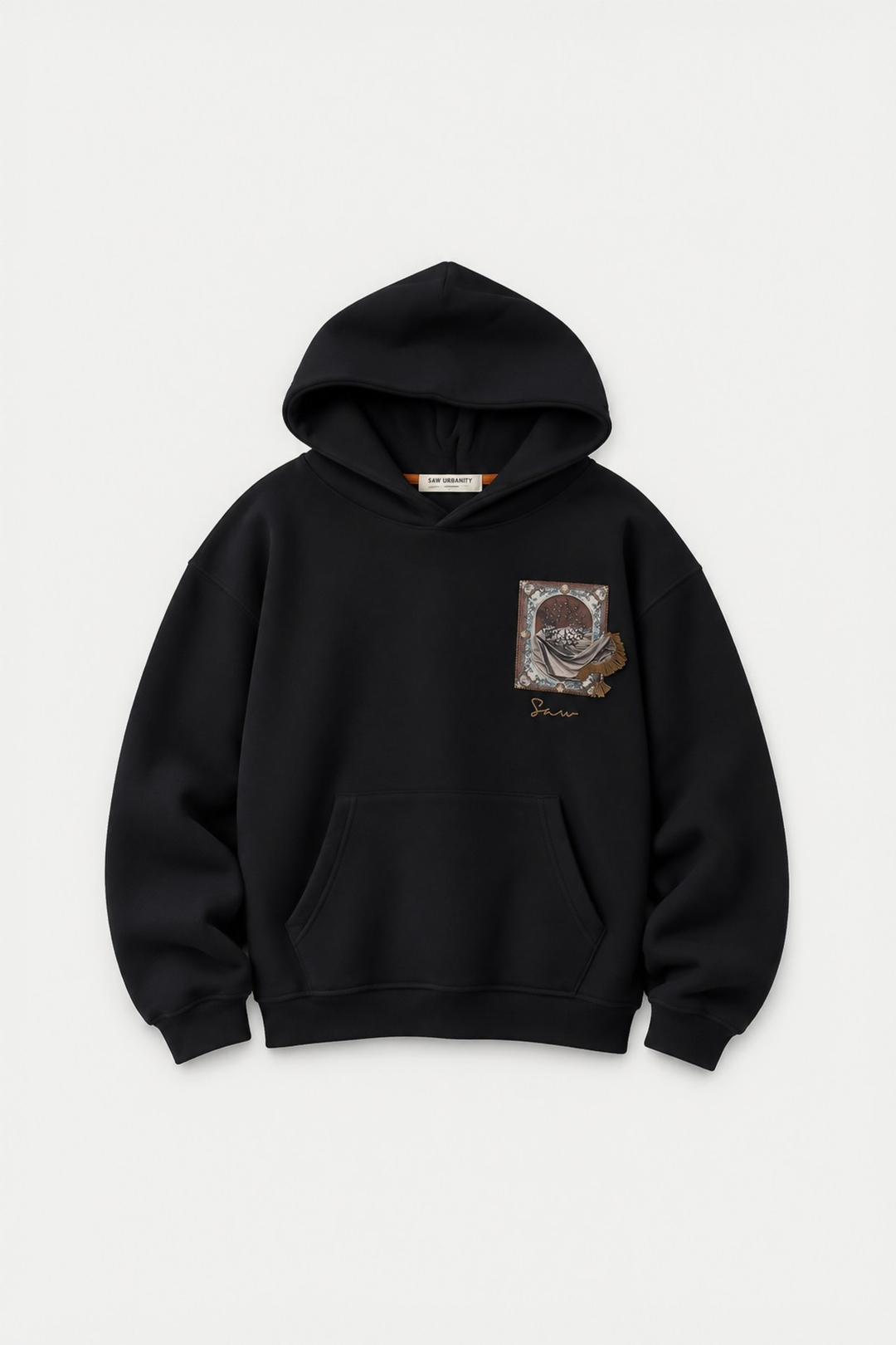 Desert Veil Oversize Erkek Sweatshirt Siyah