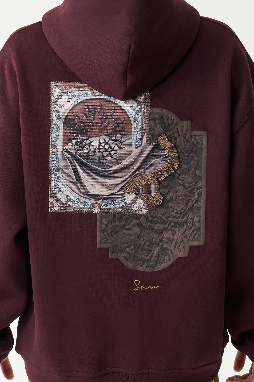 Desert Veil Oversize Erkek Sweatshirt Mürdüm