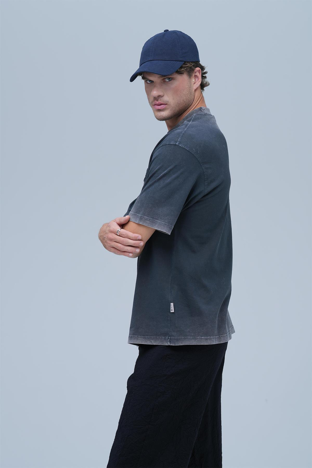 Dreamwashed Oversize Tişört Erkek Gri