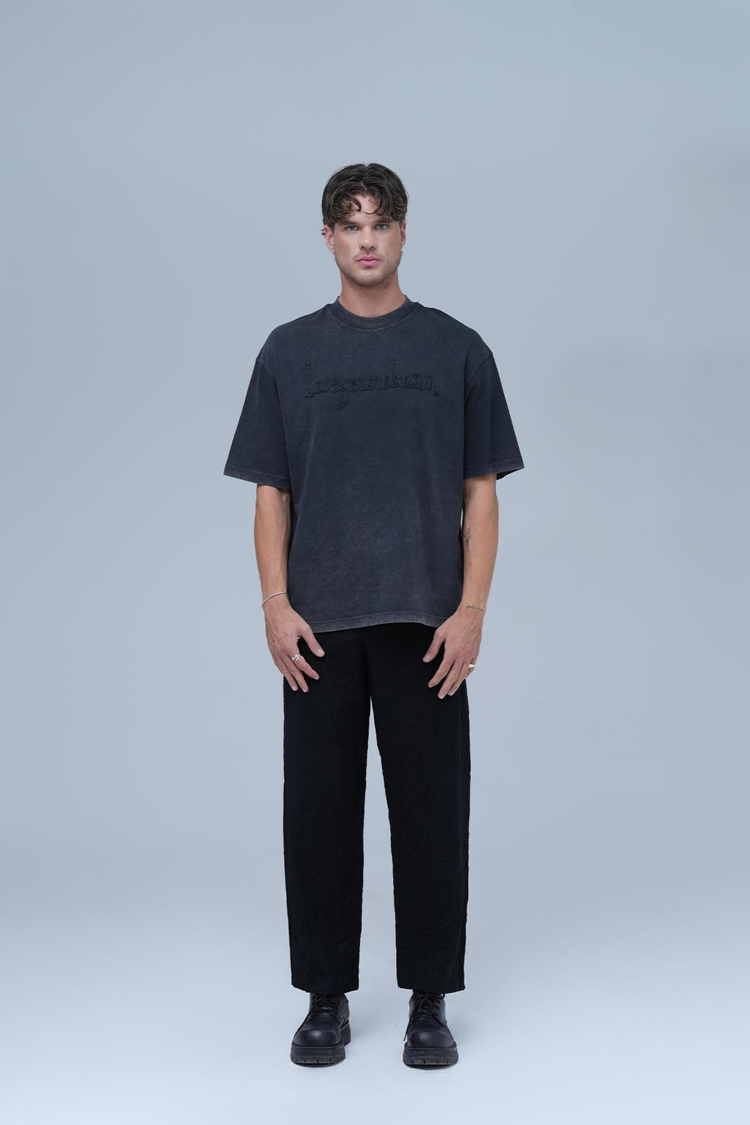 Dreamwashed Oversize Tişört Erkek Siyah