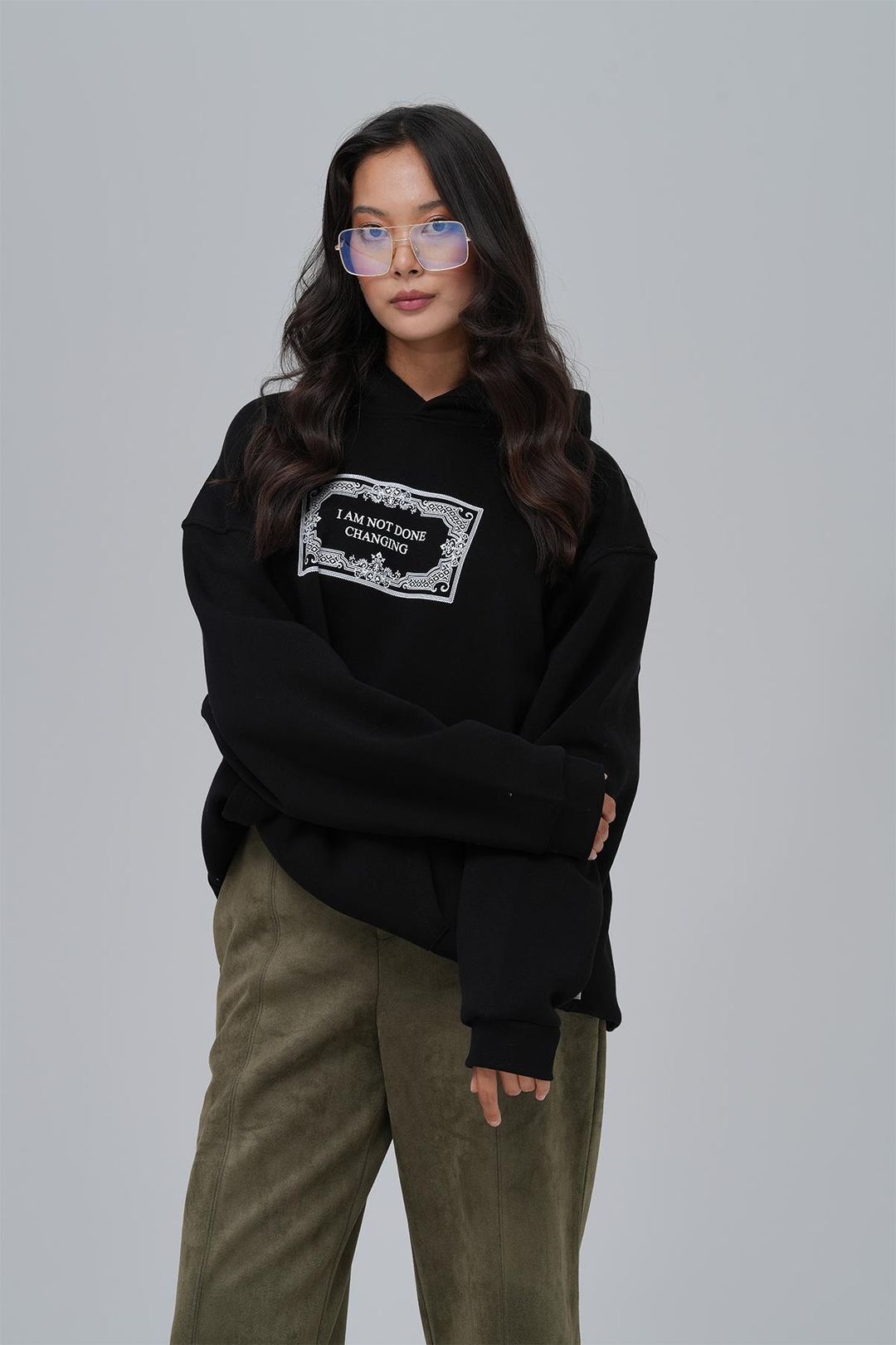 Endless Metamorphosis Oversize Sweatshirt Kadın Siyah