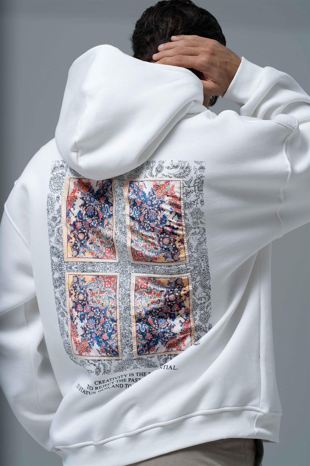 Endless Metamorphosis Oversize Sweatshirt Erkek Taş