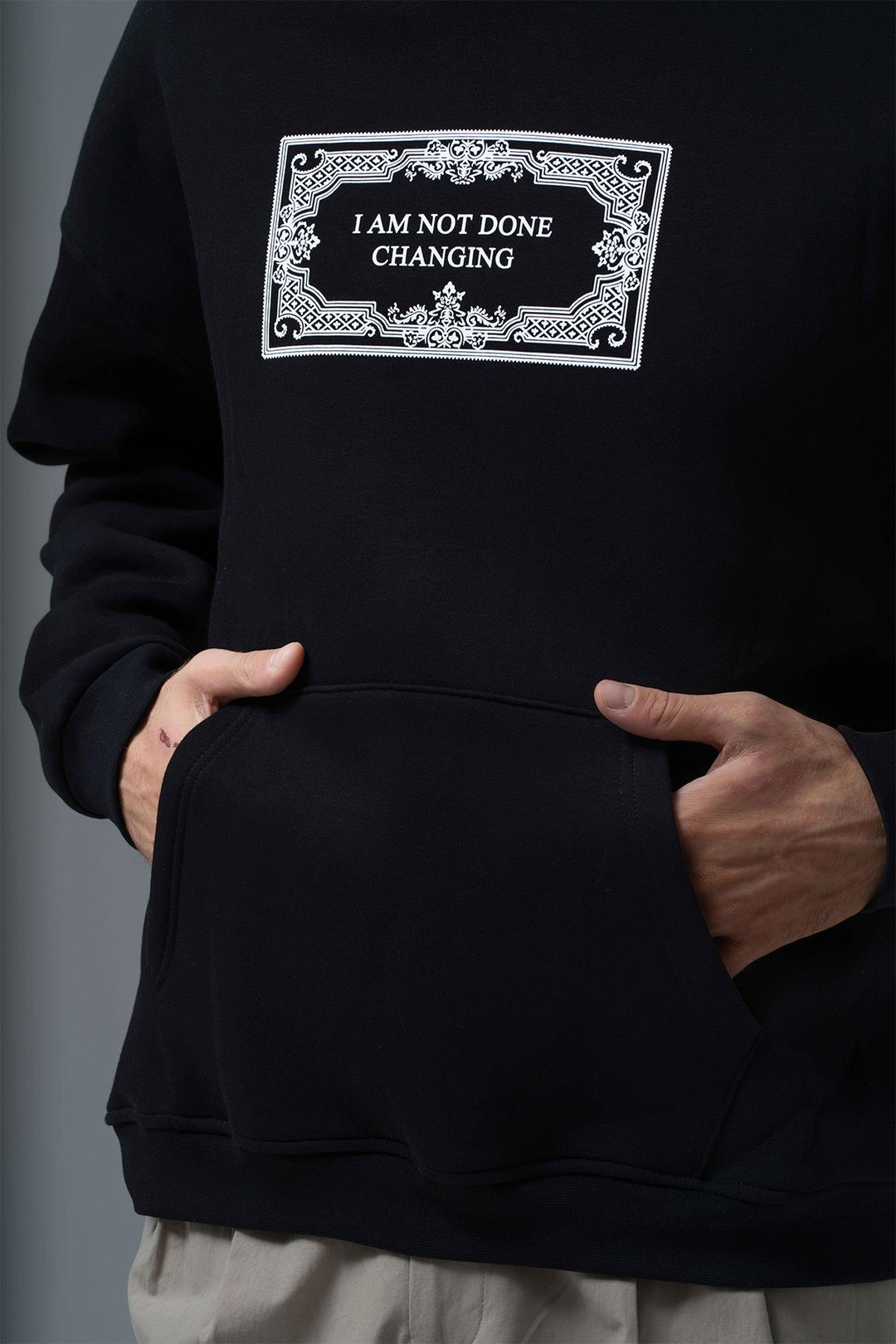 Endless Metamorphosis Oversize Sweatshirt Erkek Siyah