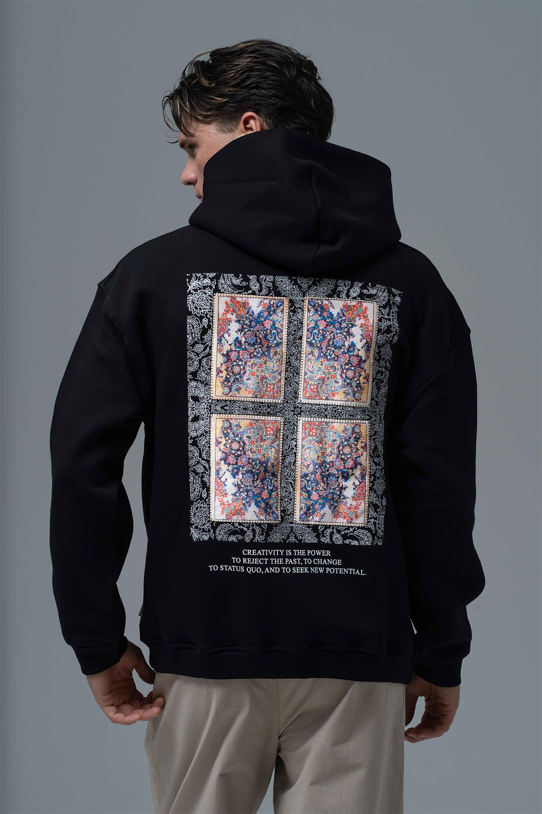Endless Metamorphosis Oversize Sweatshirt Erkek Siyah