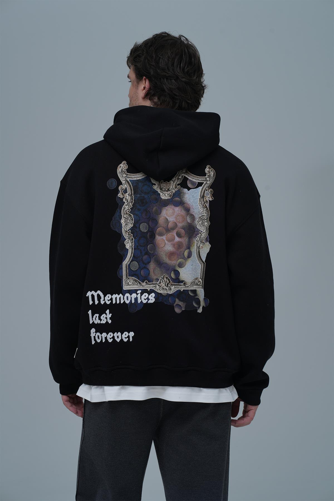 Eternal Frame Oversize Sweatshirt Erkek Siyah