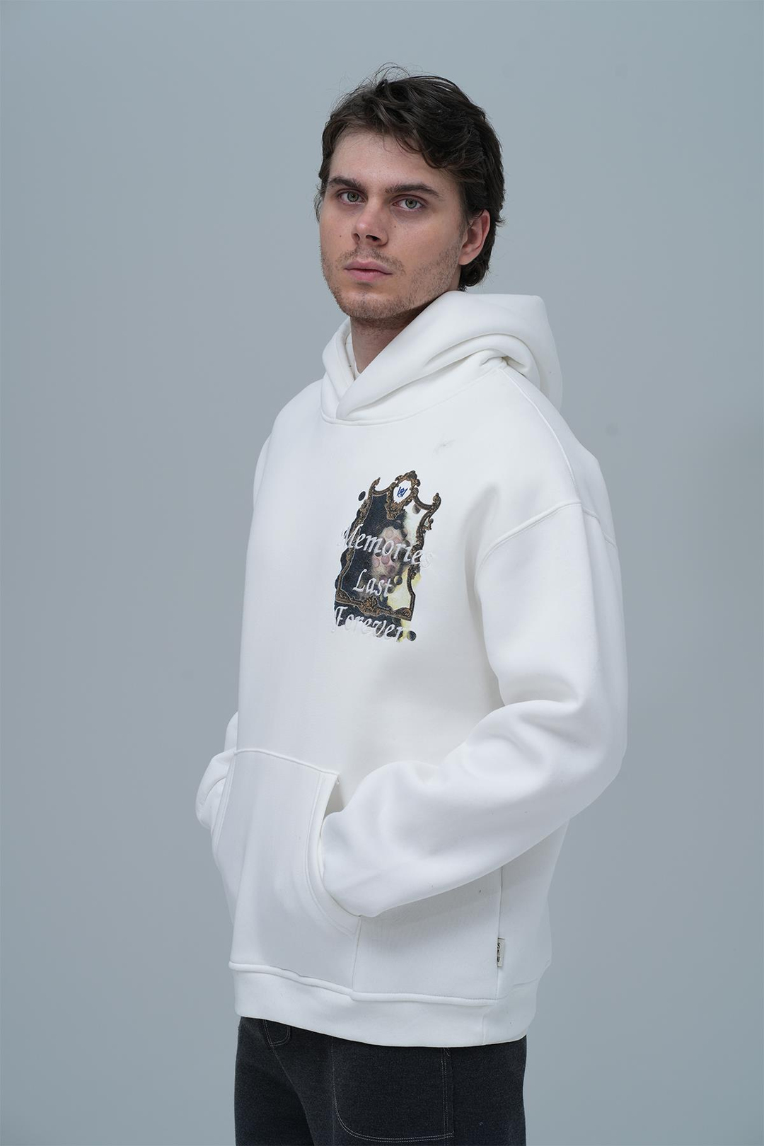 Eternal Frame Oversize Sweatshirt Erkek Taş