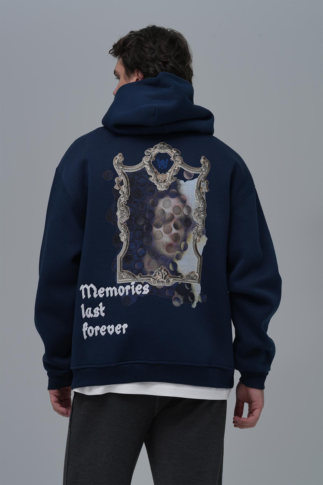 Eternal Frame Oversize Sweatshirt Erkek İndigo