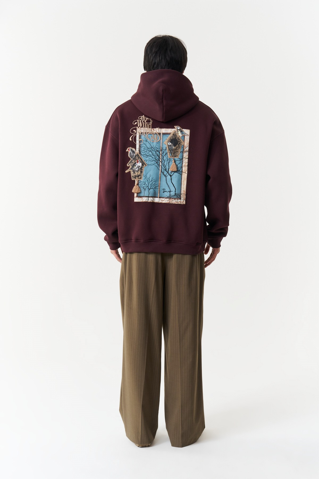 Framed Wilderness Oversize Erkek Sweatshirt Mürdüm