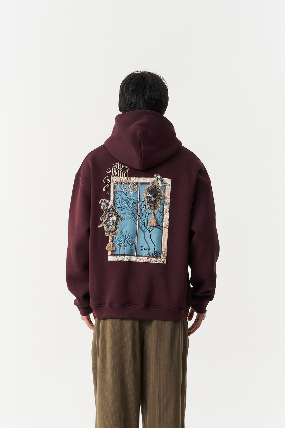 Framed Wilderness Oversize Erkek Sweatshirt Mürdüm