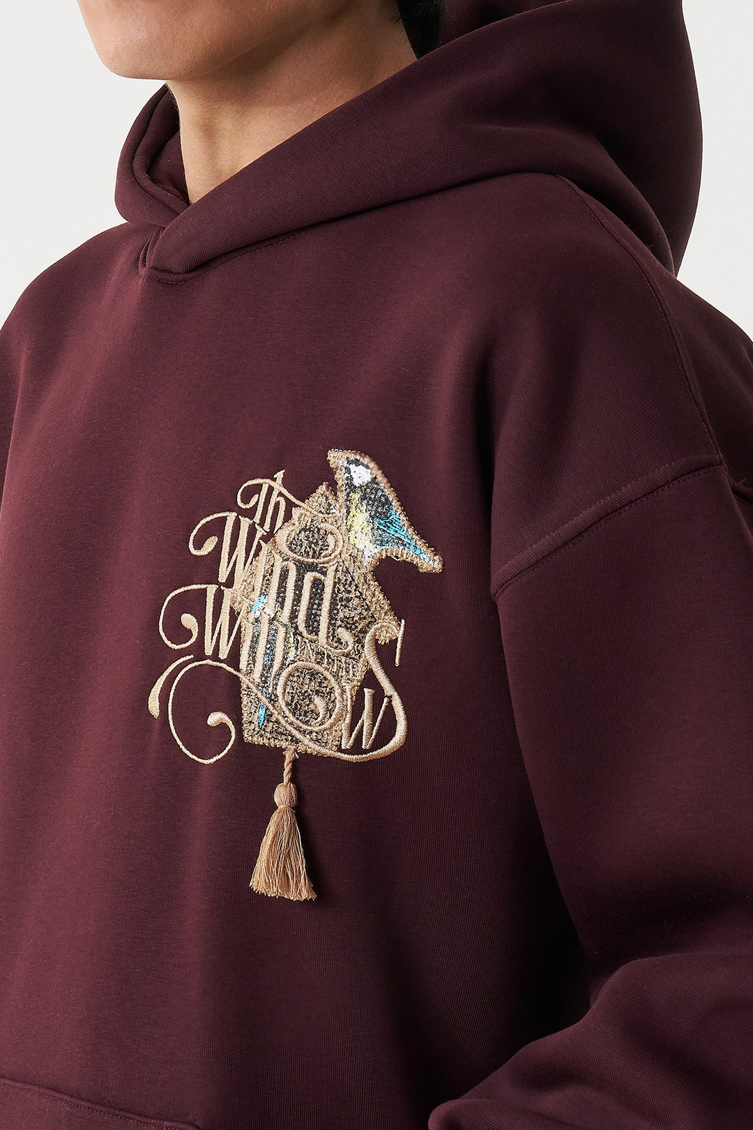 Framed Wilderness Oversize Erkek Sweatshirt Mürdüm