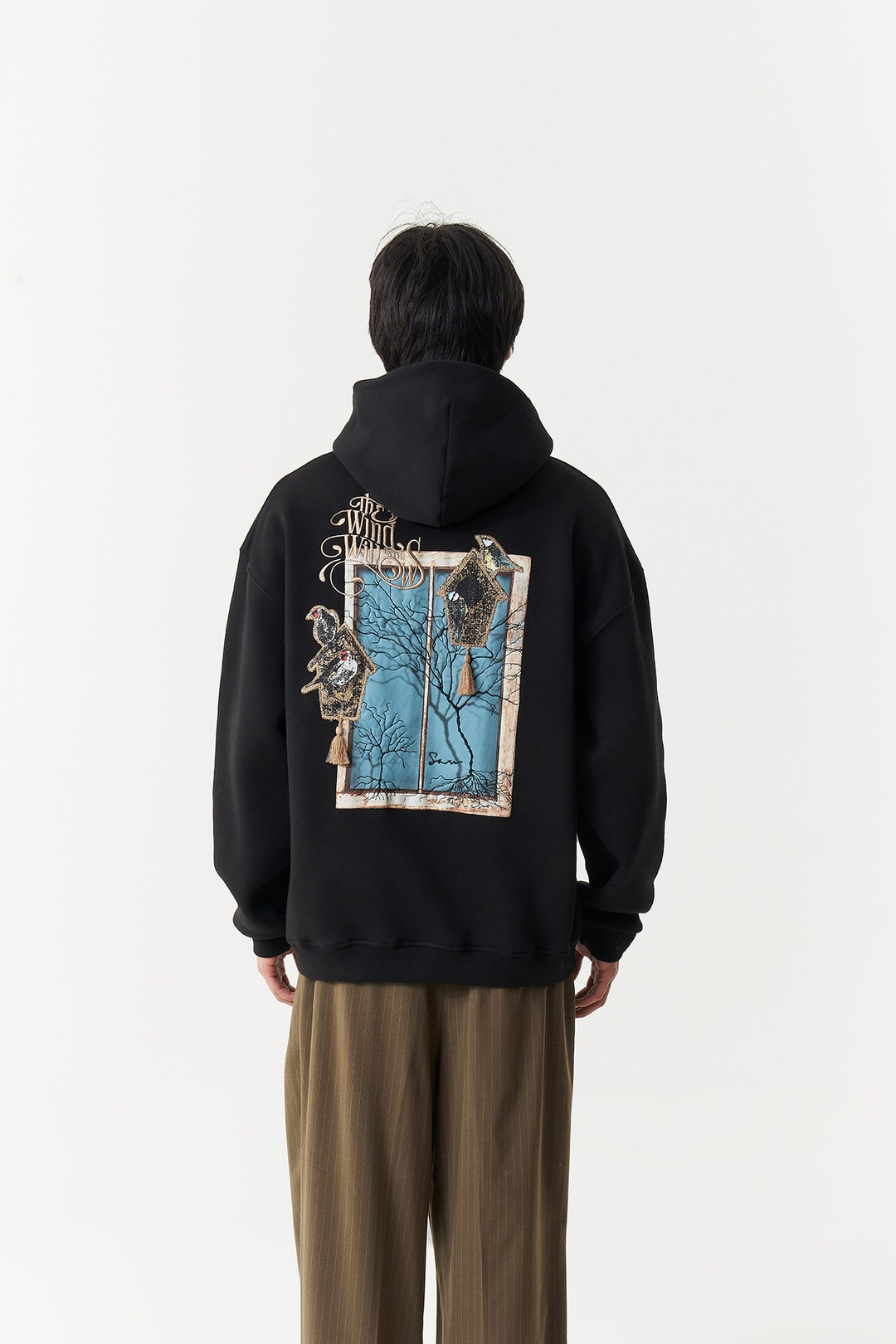 Framed Wilderness Oversize Erkek Sweatshirt Siyah
