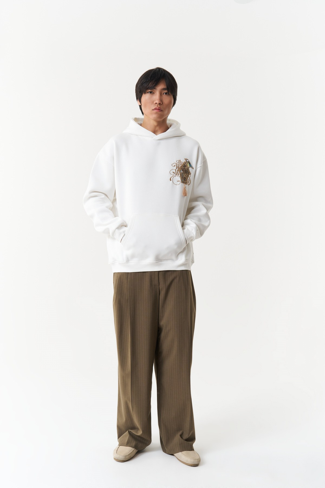 Framed Wilderness Oversize Erkek Sweatshirt Ekru