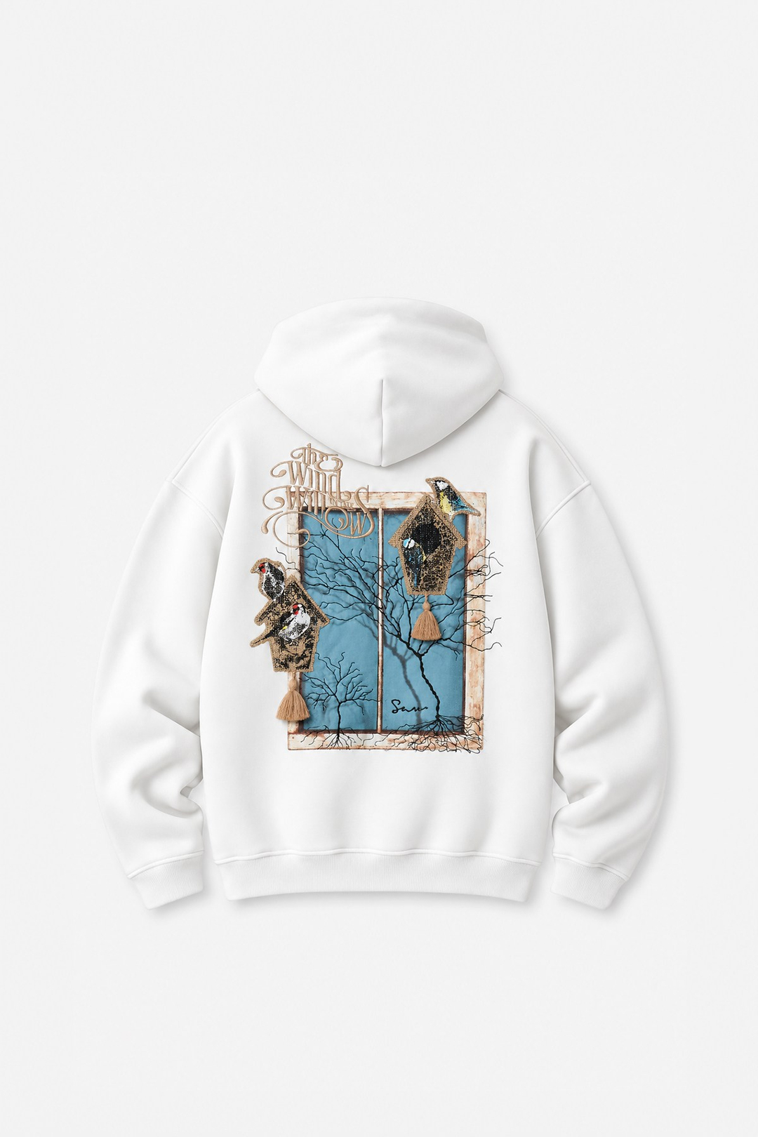 Framed Wilderness Oversize Erkek Sweatshirt Ekru