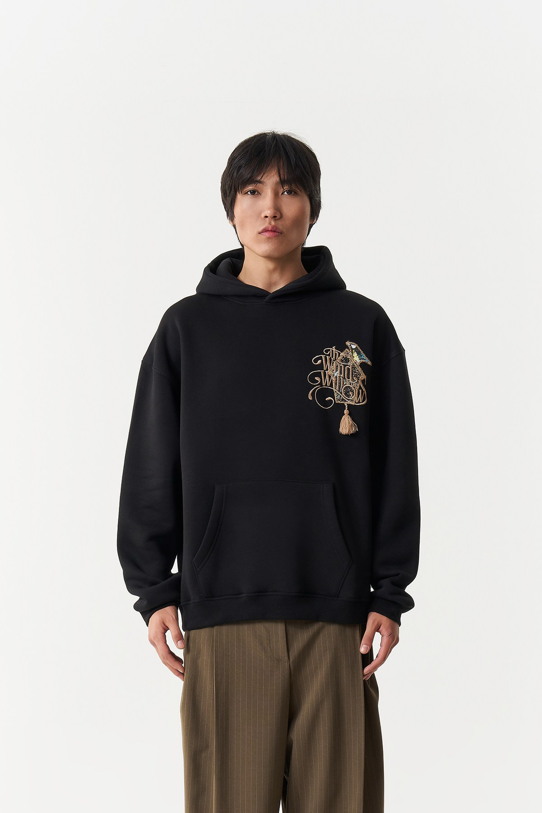 Framed Wilderness Oversize Erkek Sweatshirt Siyah