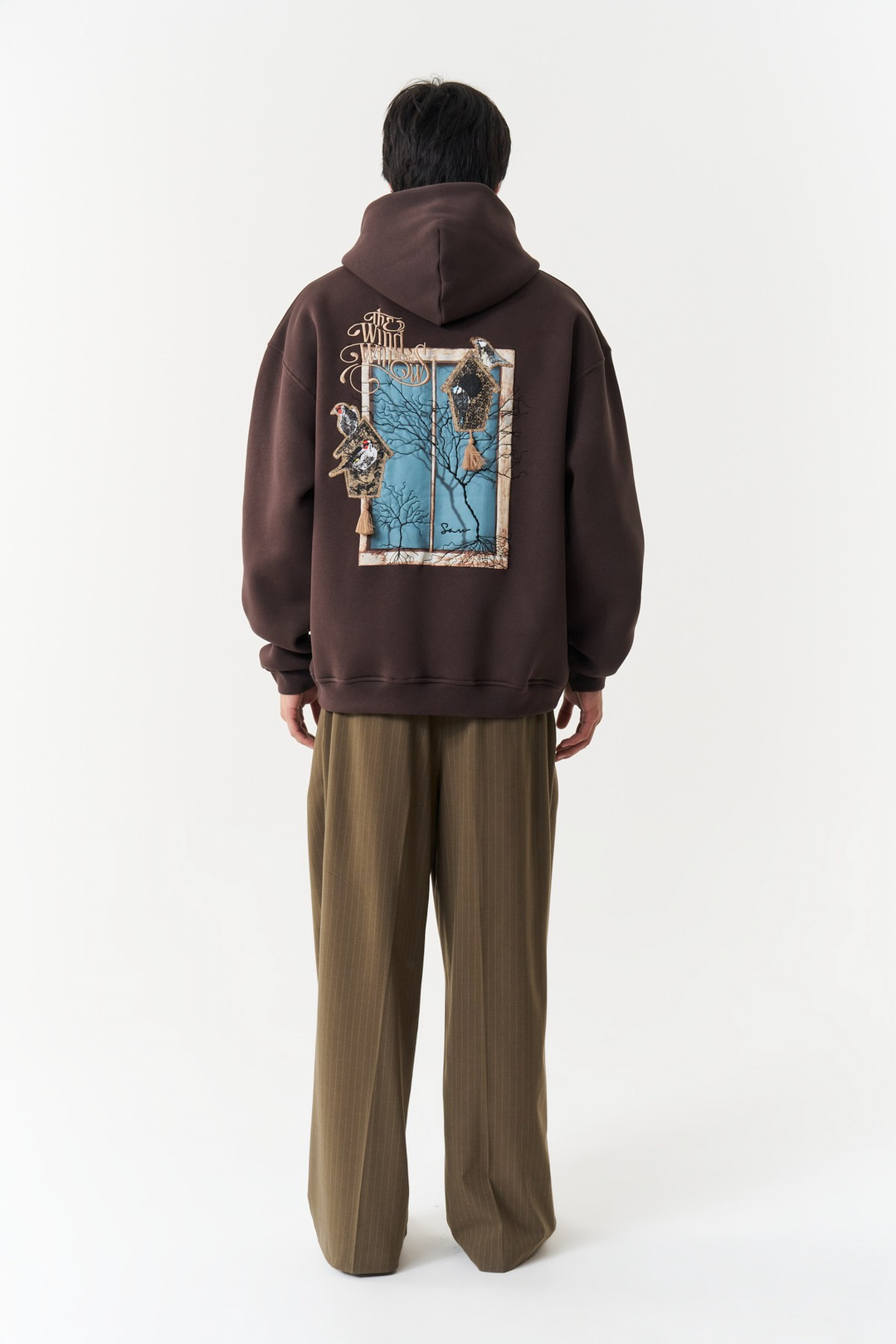 Framed Wilderness Oversize Erkek Sweatshirt Kahverengi