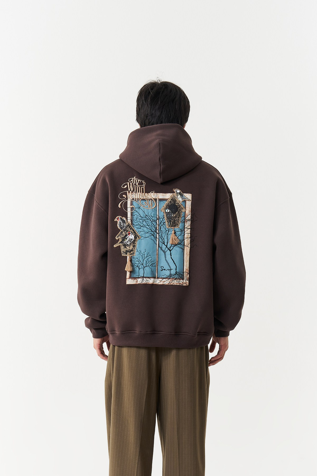Framed Wilderness Oversize Erkek Sweatshirt Kahverengi