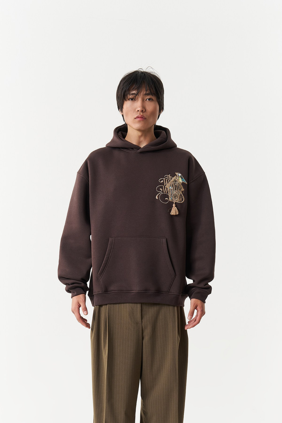 Framed Wilderness Oversize Erkek Sweatshirt Kahverengi