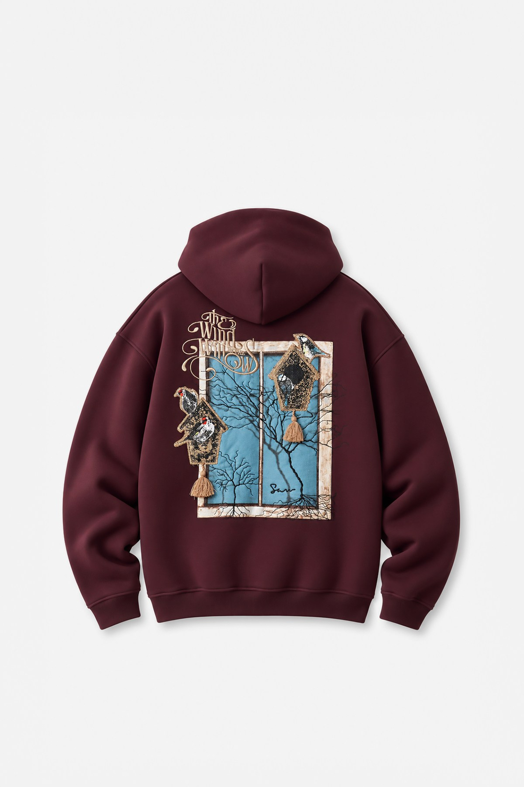 Framed Wilderness Oversize Erkek Sweatshirt Mürdüm
