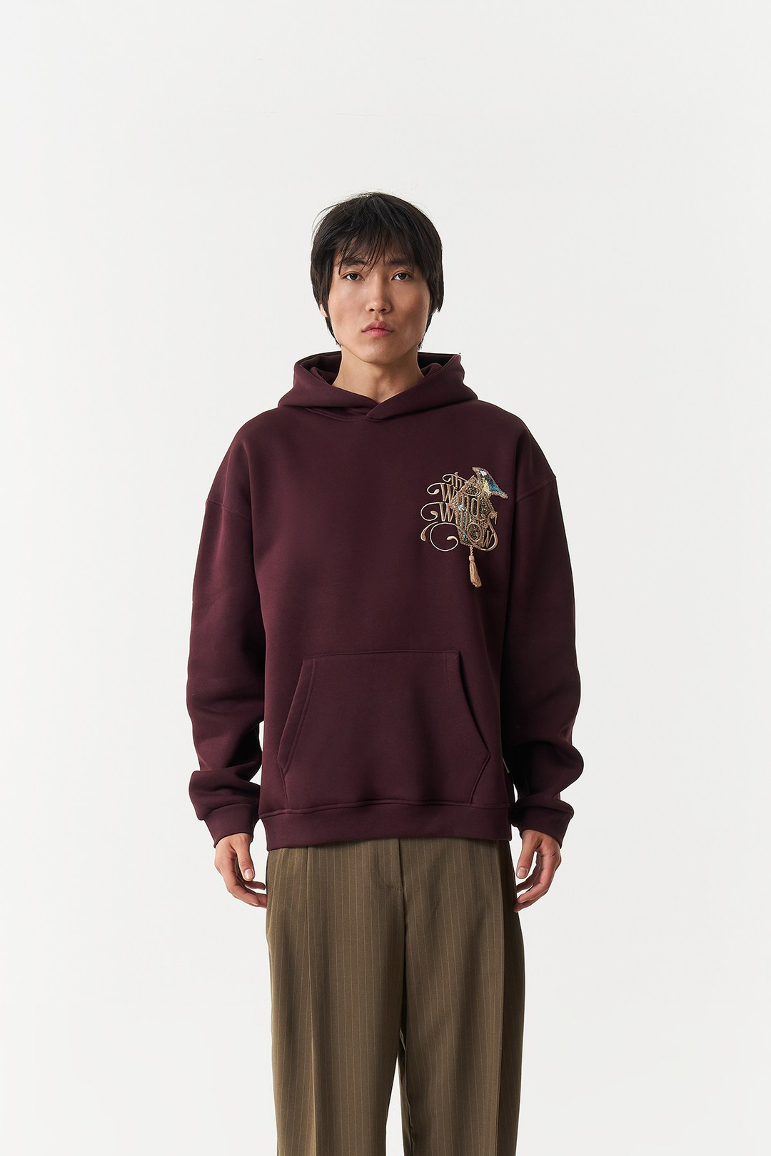 Framed Wilderness Oversize Erkek Sweatshirt Mürdüm