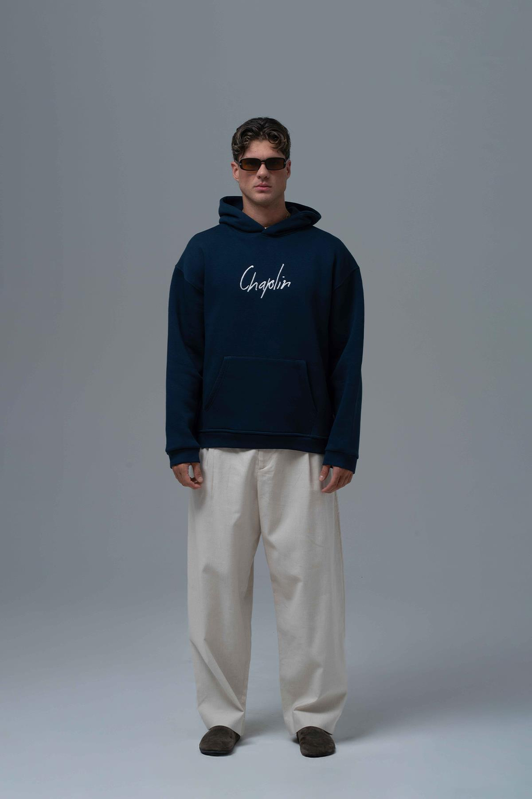 Frames of Laughter Oversize Sweatshirt Erkek İndigo