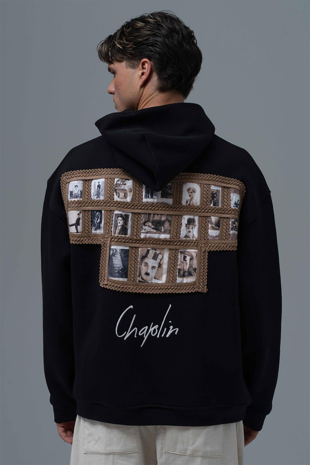 Frames of Laughter Oversize Sweatshirt Erkek Siyah