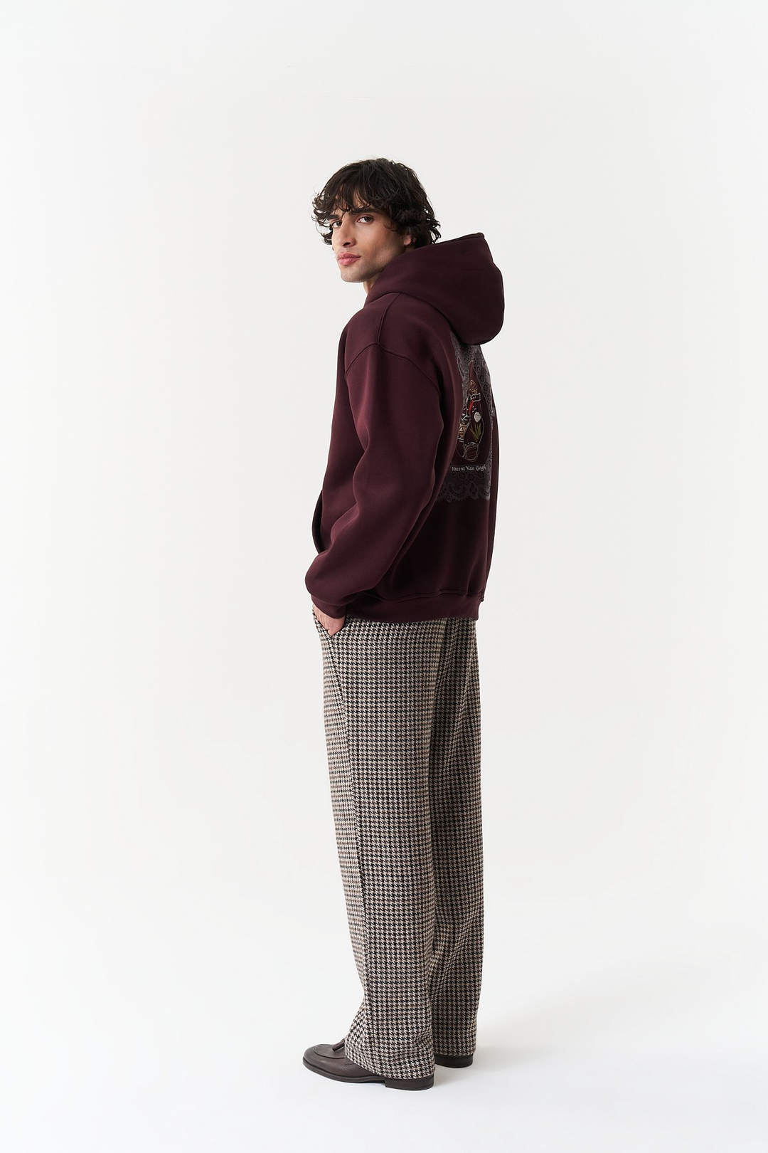 Heart Atlas Oversize Erkek Sweatshirt Mürdüm