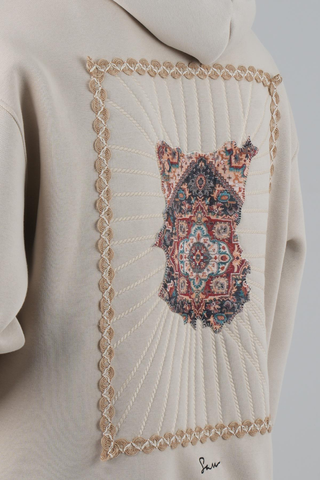 Heritage Threads Oversize Sweatshirt Erkek Stone