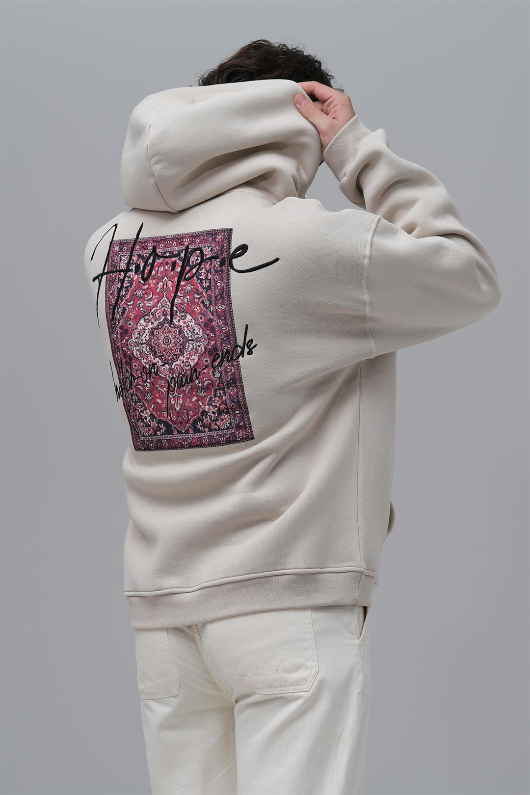 Hope Oversize Sweatshirt Erkek Ekru