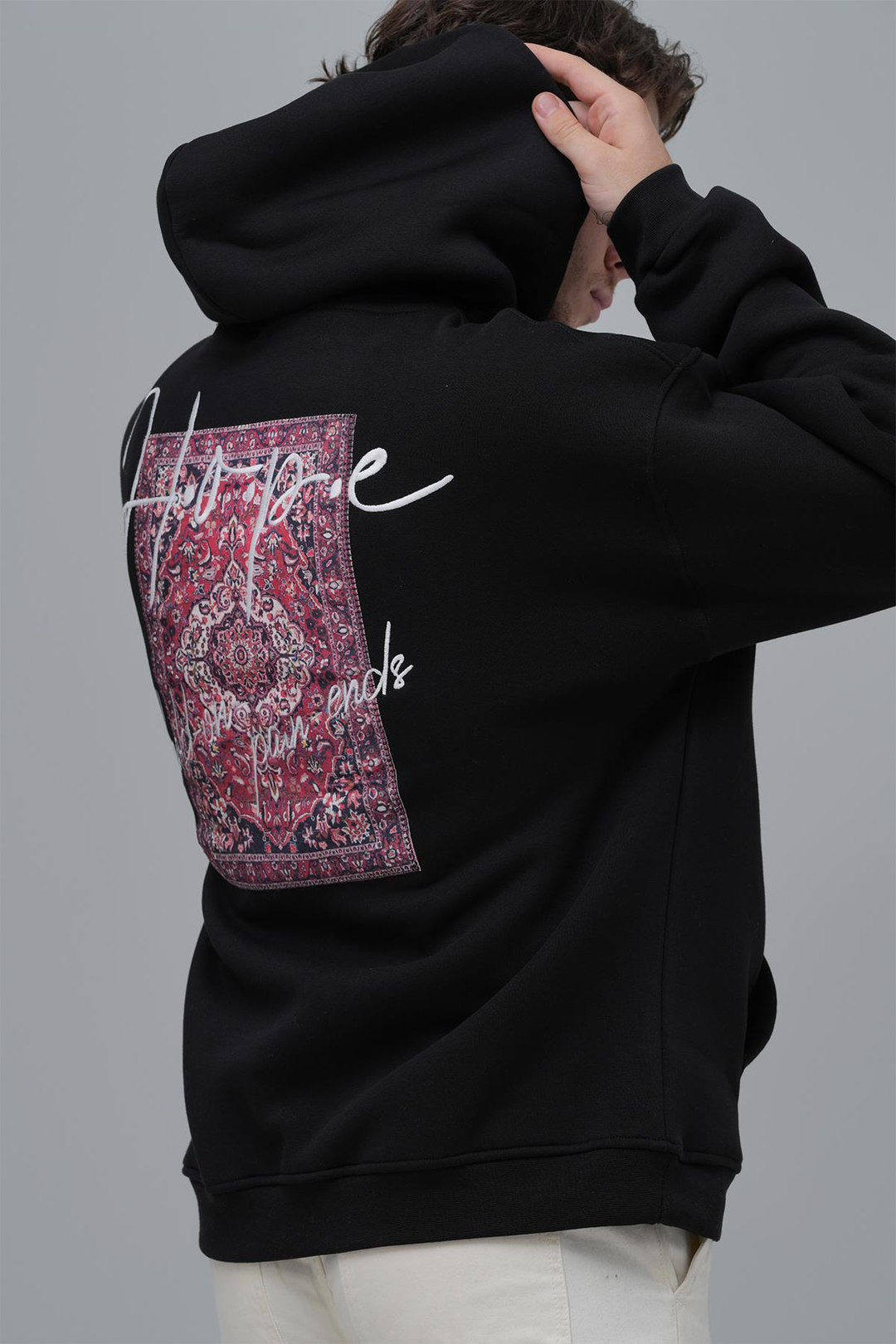 Hope Oversize Sweatshirt Erkek Siyah